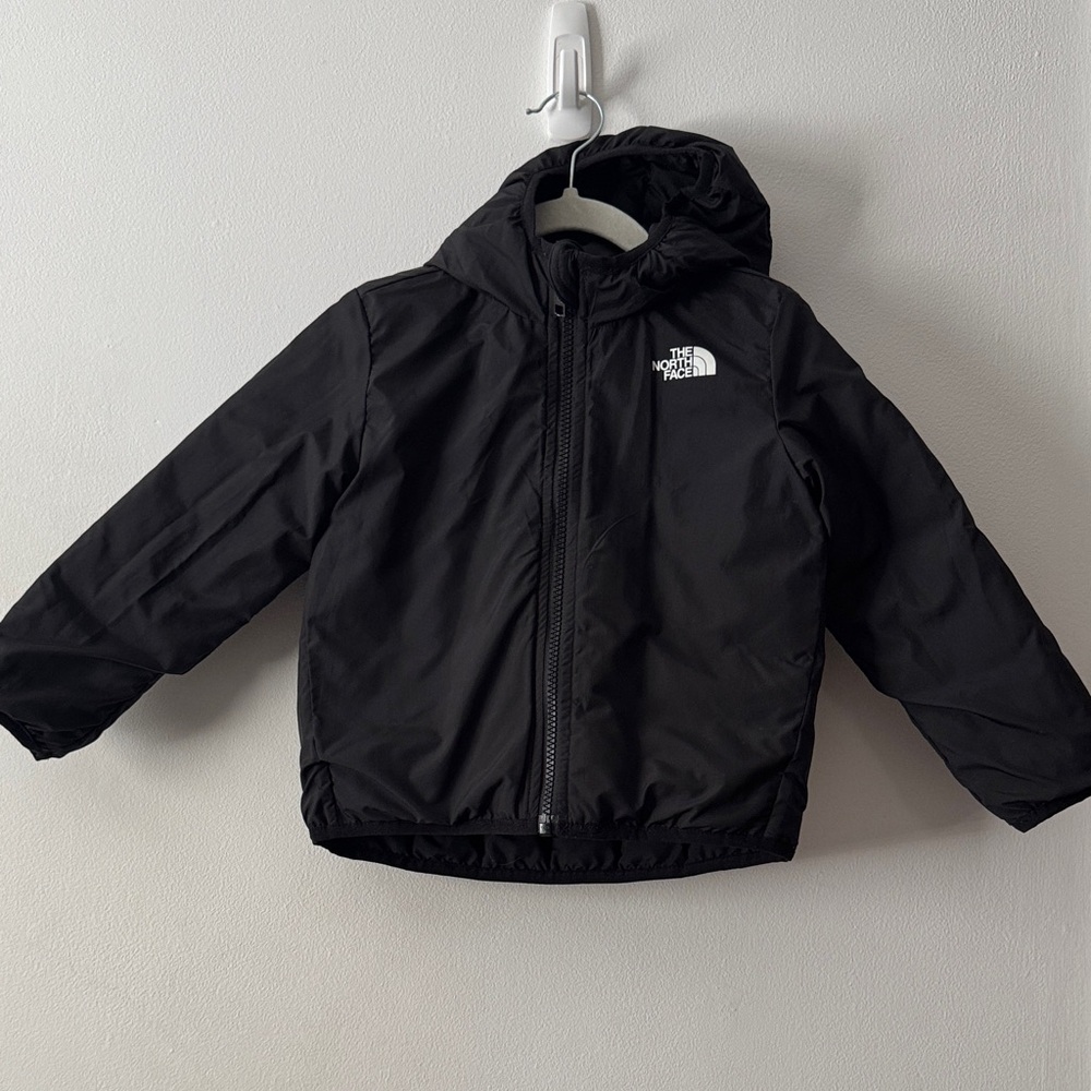 Kids The North Face Reversible Thermoball Black Full-Zip Jacket